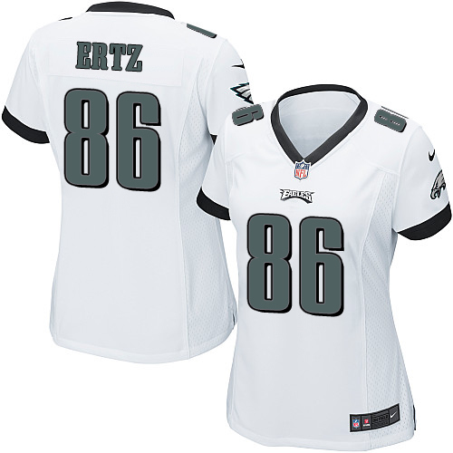 Women's Elite Zach Ertz Nike Jersey White Road - #86 NFL Philadelphia Eagles